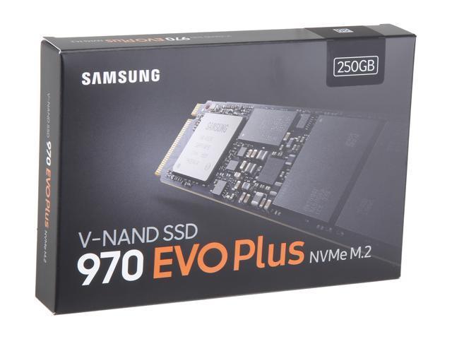 Samsung 970 EVO PLUS M.2 2280 250GB PCIe Gen 3.0 x4, NVMe 1.3 V-NAND 3-bit MLC Internal Solid State Drive (SSD) MZ-V7S250B/AM