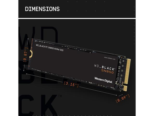 Western Digital WD BLACK SN850 NVMe M.2 2280 1TB PCI-Express 4.0 x4 3D NAND Internal Solid State Drive (SSD) WDS100T1X0E