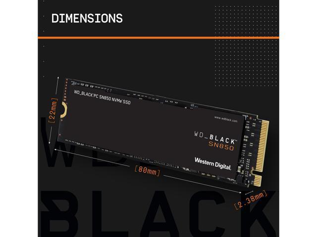 Western Digital WD BLACK SN850 NVMe M.2 2280 2TB PCI-Express 4.0 x4 3D NAND Internal Solid State Drive (SSD) WDS200T1X0E