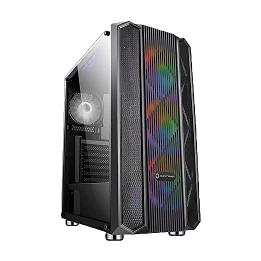 Chiptronex HX1000 Mid Tower ATX Gaming Cabinet Computer case with 3 x 120 mm ARGB Fan, 1 x 120mm Rear Fan, Supports ATX, Micro-ATX, Mini-ITX Motherboard with Tempered Glass Side Panel