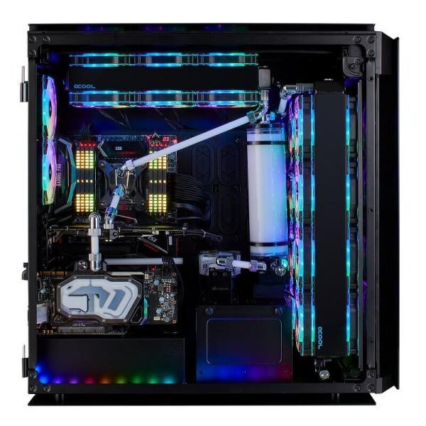 CORSAIR 1000D (E-ATX) Ultra Tower Cabinet - With Tempered Glass Side Panel, RGB Lighting And Fan Controller (Black)