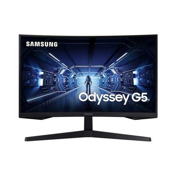 Samsung Odyssey G5 LC27G55TQWWXXL - 27 Inch Curved Gaming Monitor (1000R Curved, AMD FreeSync, 1ms Response Time, 144Hz Refresh Rate, Flicker Free, WQHD VA Panel, HDMI, Display Port)